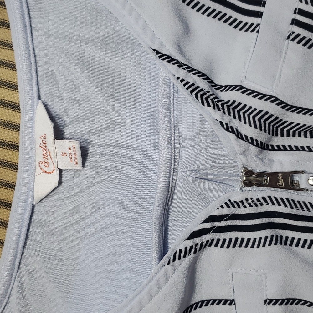 Candie's designed zipper pull tank top S NWOT - Picture 6 of 7